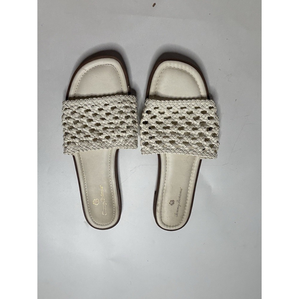 Tommy Bahama Cream Woven Slide Sandals Womens Size 8 Coastal‎ Beachy Minimalist